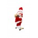 Kaykay Yapan Müzikli Işıklı Ve Hareketli Noel Baba - 30x14cm